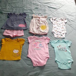 Baby Girl Clothes Lot Of 7 Size 0-3 Months